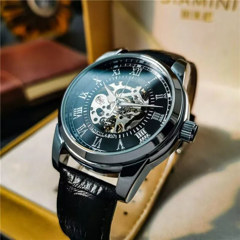 [Automatic Mechanical Men's Watch] Fashionable, High-Looking, and Affordable Luxury Men's Automatic Mechanical Watch, Suitable for Business and Casual Wear, Stylish and Handsome Men's Watch Hot-Selling Watches Are the Preferr