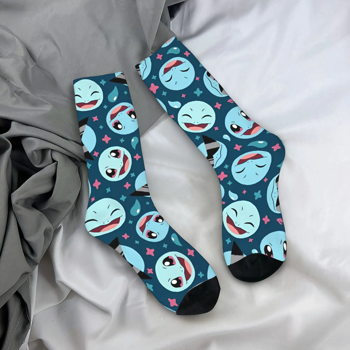 Happy Funny Male Men Socks Hip Hop Pokemons Cartoon Gengar Sock Polyester  Graphic Women's Socks Spring Summer Autumn Winter
