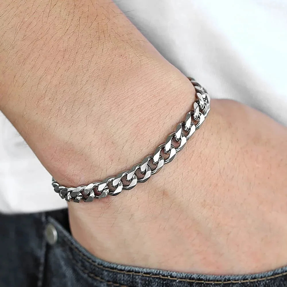 Trendy Chain Bracelet for Men Classic Stainless Steel Jewelry Gift for Men And Women