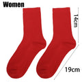 Men Women Red New Year Cotton Socks Breathable Sports Comfortable Festival Zodiac Casual Lucky Red Floor Strip Mid-calf Socks