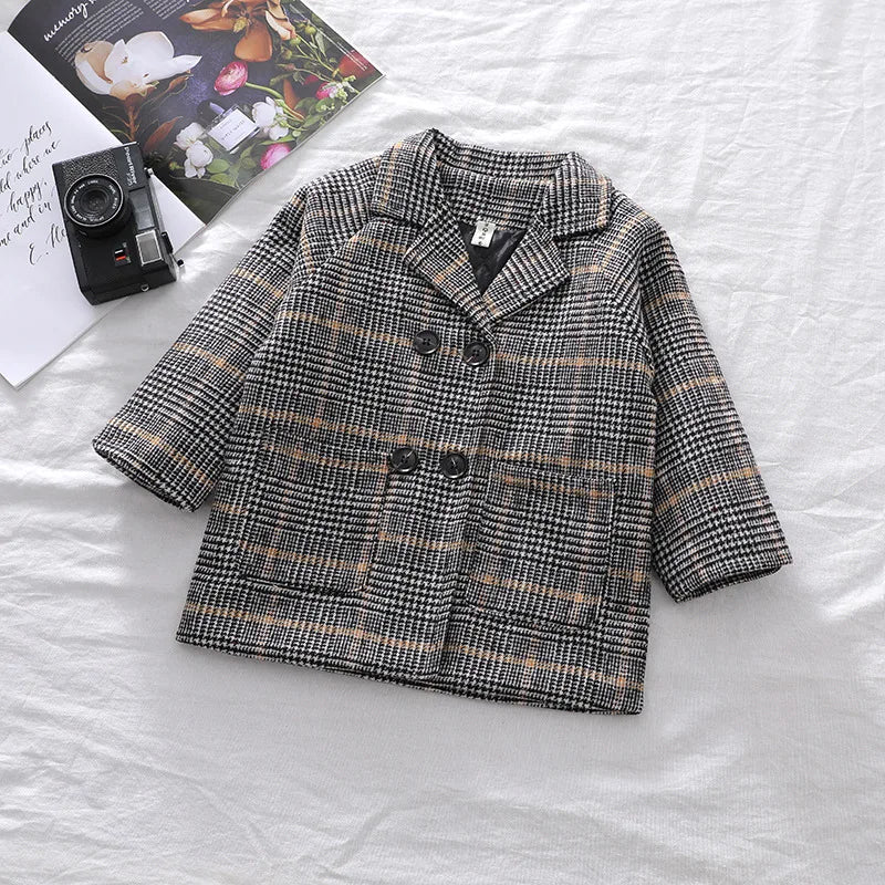 2 3 4 5 6 Years Baby Boys Jacket Spring Autumn Keep Warm Fashion Windbreaker Long Sleeve Woolen Coat Birthday Gift Kids Clothes