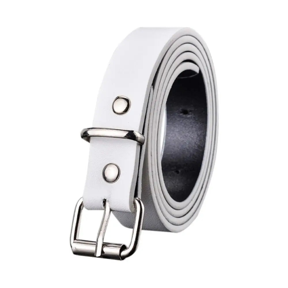 Boys Girls Retro Casual Pin Buckle Waistband Children Leather Belt Trouser Dress Belts Thin Waist Strap