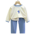 Boys Girls Warm Lined Children Sleepwear Autumn Winter Soft Fleece Pajamas Set Kids Comfortable and Cozy Homewear Outfit Clothes