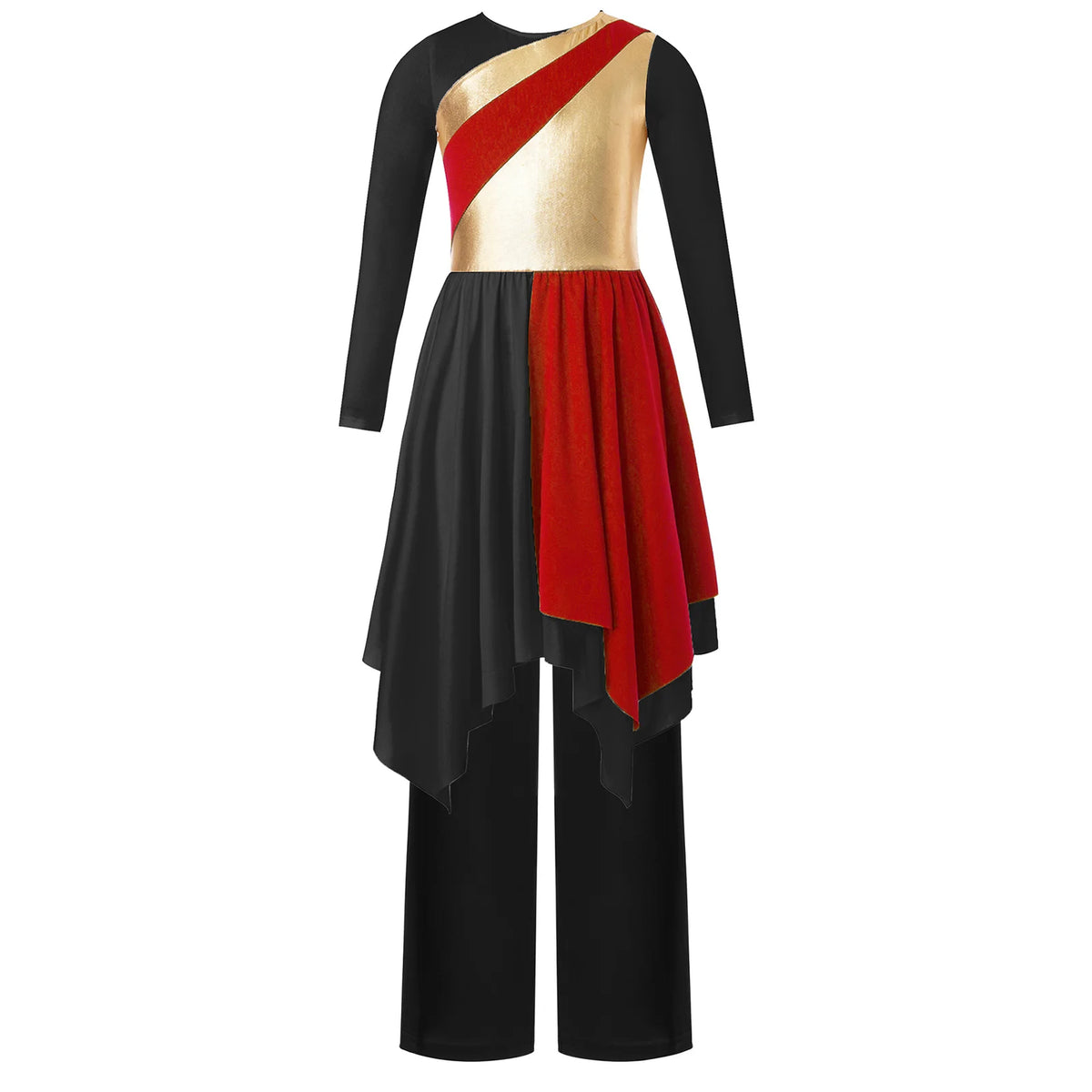 Kids Girls Liturgical Praise Dress Lyrical Dance Performance Costumes Children Church Choir Worship Ballroom Dancing Dancewear
