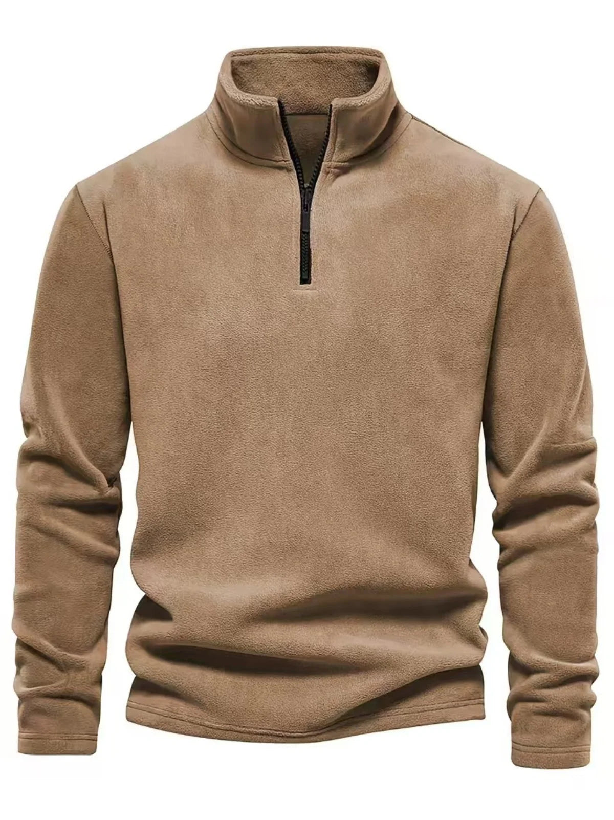 Men's Casual Jacket, Thickly Quilted For Warmth, Fleece-Lined With Zippers, Stylish Pullover Shirt, Men's Sport Shirt