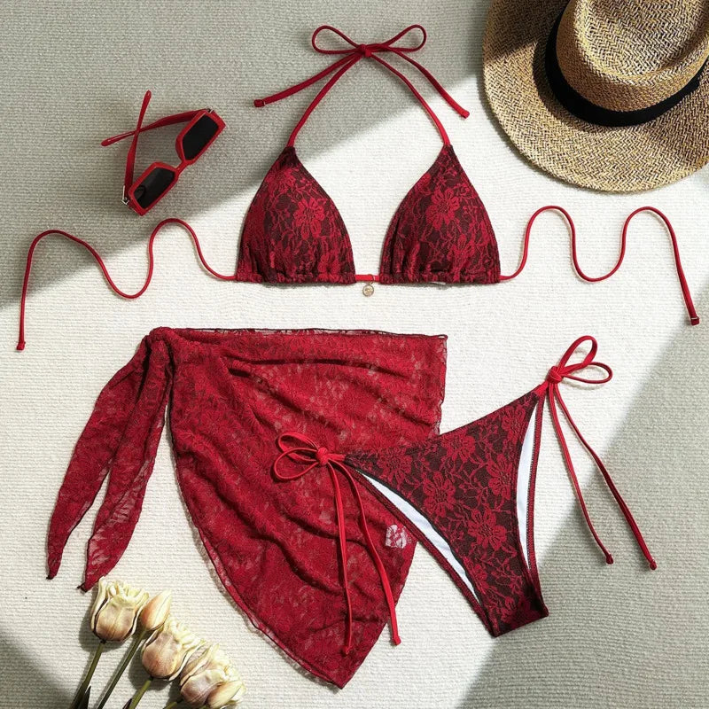2026 Sexy Bikinis Female Swimsuits Women Three-Piece Swimwear Beach Swimming Wear Bathing Suits Brazilian Bikini Set Pool Bather