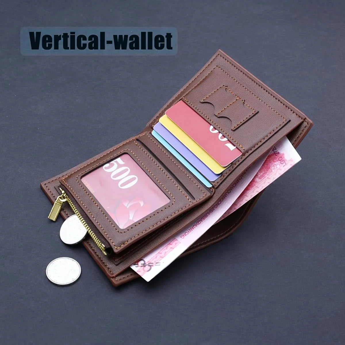 Customized Name Wallets for Men Fashion Leather Card Holder Personalized Name Purse Father's Day Gifts From Wife Daughter Son