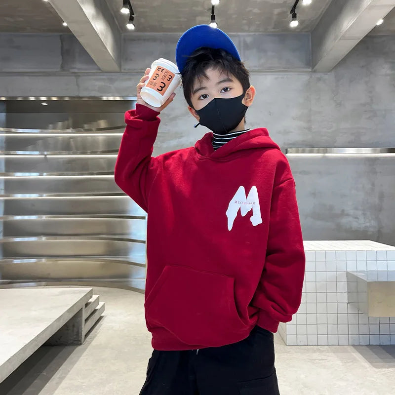 High Quality New Style Children Fashion Hoodies for Boys Casual Sweatshirt School Kids Spring Clothing Outfit Tops Age 5-14 Y