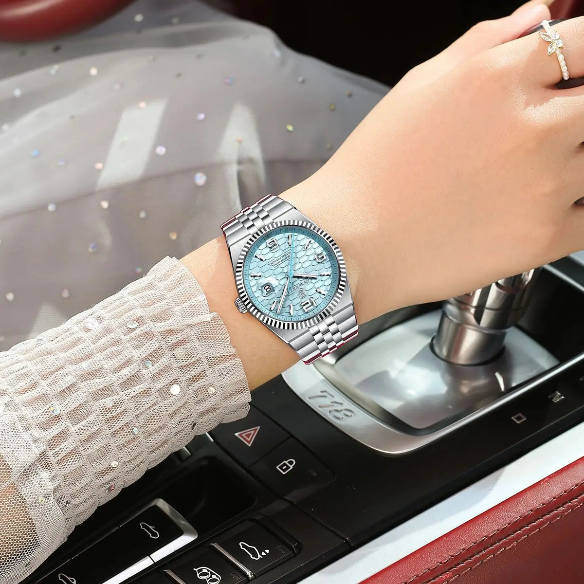 POEDAGAR Casual Women's Watches Luxury Stainless Steel Date Watch For Woman Luminous Waterproof Quartz Fashion Ladies Wristwatch