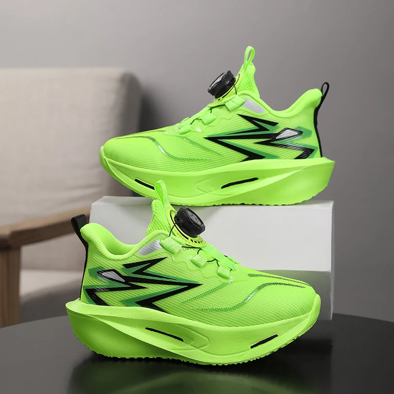Kids Fashion Running Shoes Casual Sports Shoes for Children Lightweight Breathable Gym Trainers Boys Girls Thick-bottom Sneakers