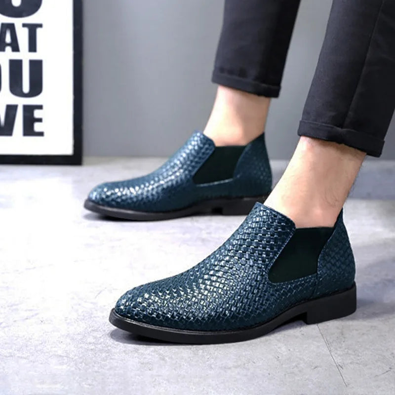 Black Men's Boots Luxury High Quality Chelsea Boots Male Leather High Top Casual Shoes designer Classic Business Men Ankle Boots