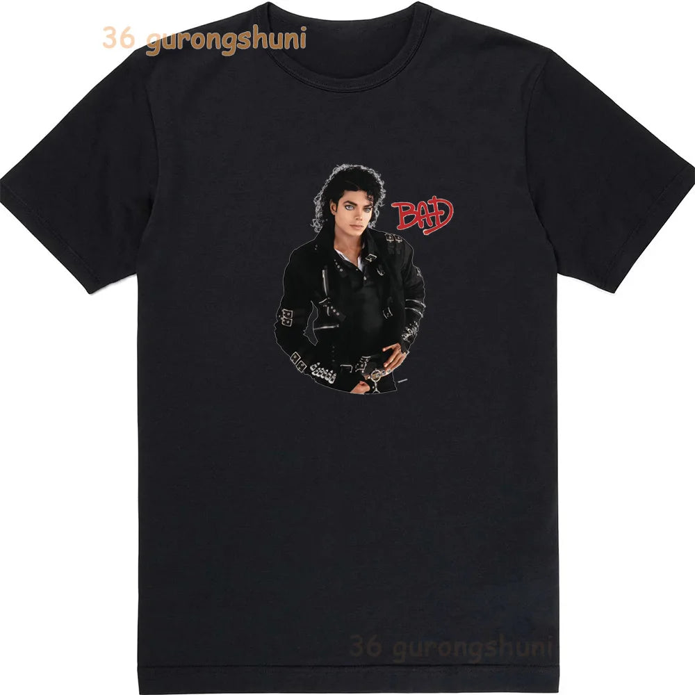 Kids Clothes michael jackson t-shirts black T Shirt For Girls summer Tops Tee Children Short Sleeve Girl BAD Shirts baby tshirt