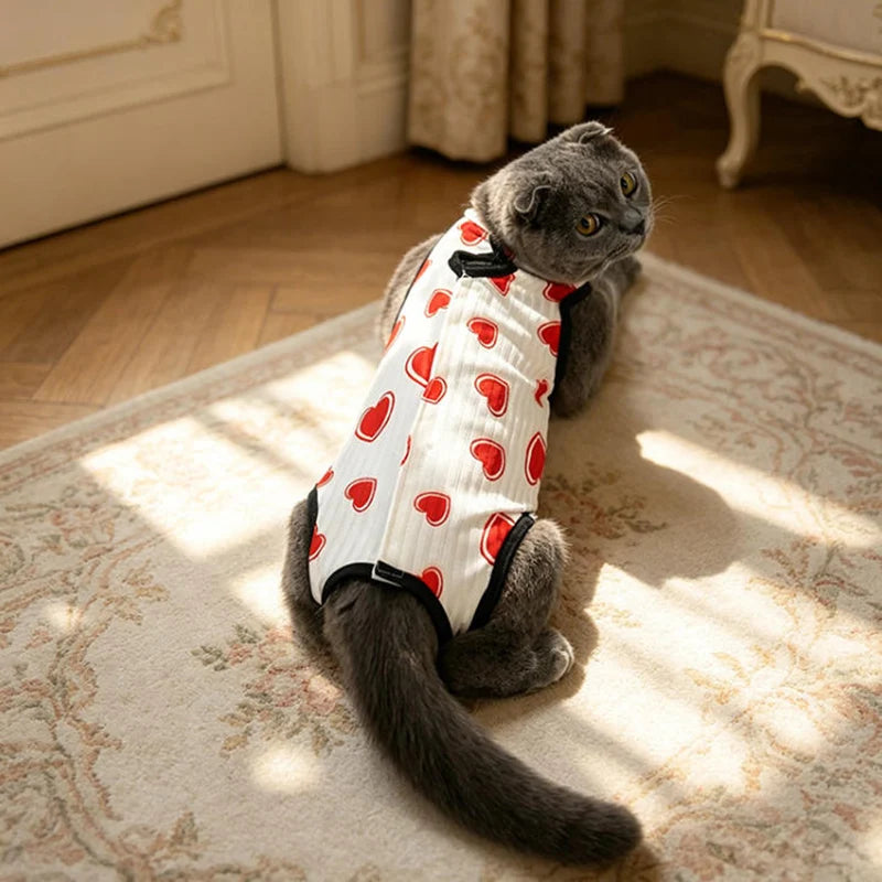 Cat Dog Anti-Licking Vest Pet Care Clothing Kitten Weaning Sterilization Suit High Elastic Surgery After Recovery Care Clothing