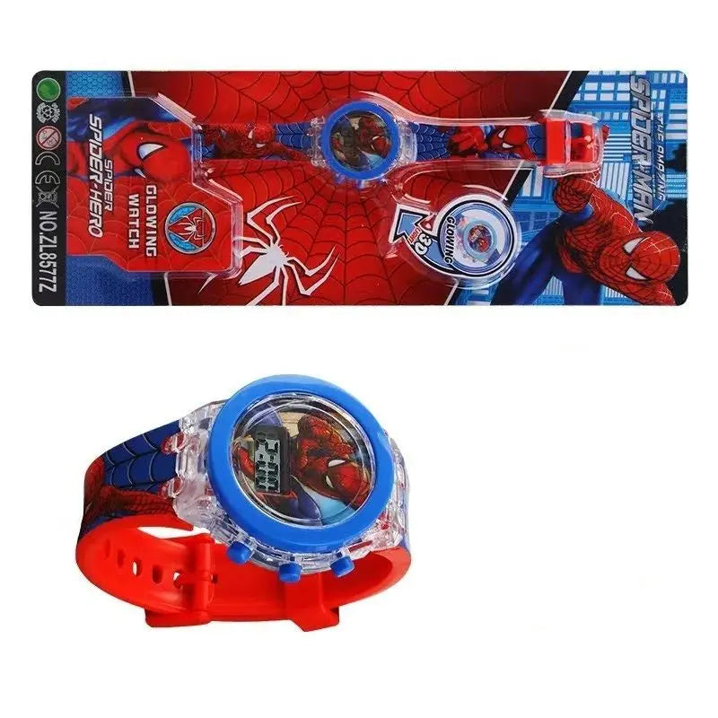 Anime Flash Spider Man Hulk Children's Watch Boy Cartoon Avenger Children's Watch Boy Girl Student Clock Gift
