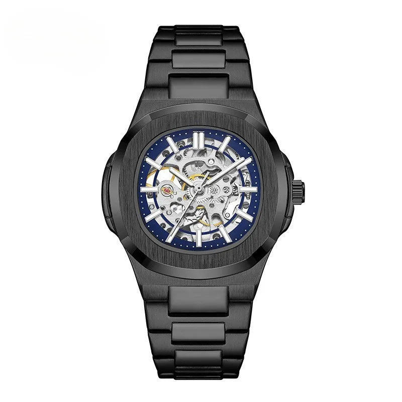 Men's Watches Luxury Automatic Watch For Men Mechanical Wristwatch Skeleton Stainless Steel Sapphire Glass Male Clock 2023