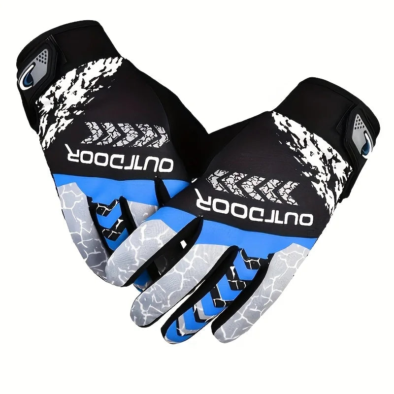 Men's Outdoor Sports Gloves - Breathable and Lightweight Design, with Adjustable Wrist Clasp, Providing Durable and Reinforced P