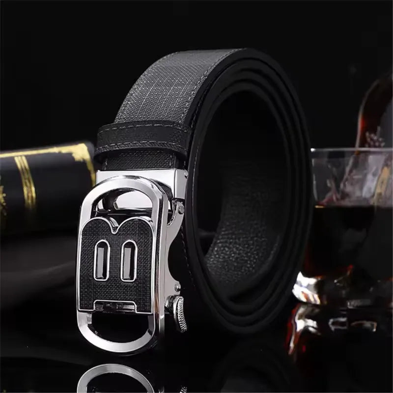 Men's Belt Designer High Quality Genuine Leather Belts Male Metal Automatic Buckle Casual Fashionable Belt For Men Jeans