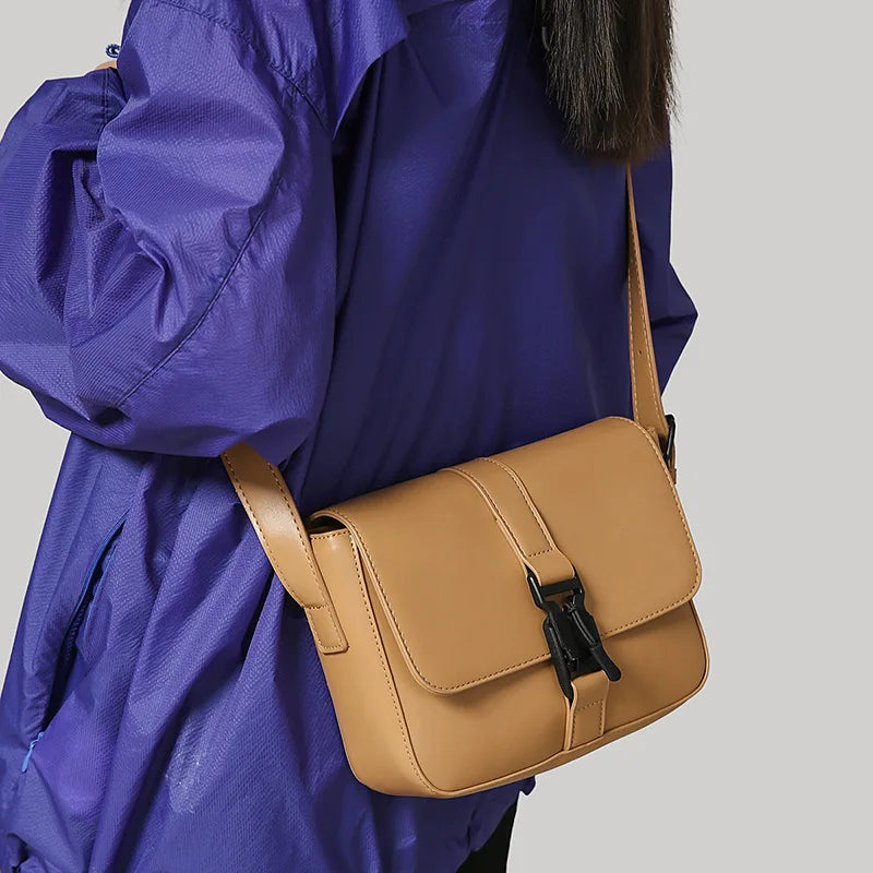 Brand Men Shoulder Bag PU Leather Luxury Handbag High Quality Messenger Bag for Man Women 2026 Small Square Male Crossbody Bags