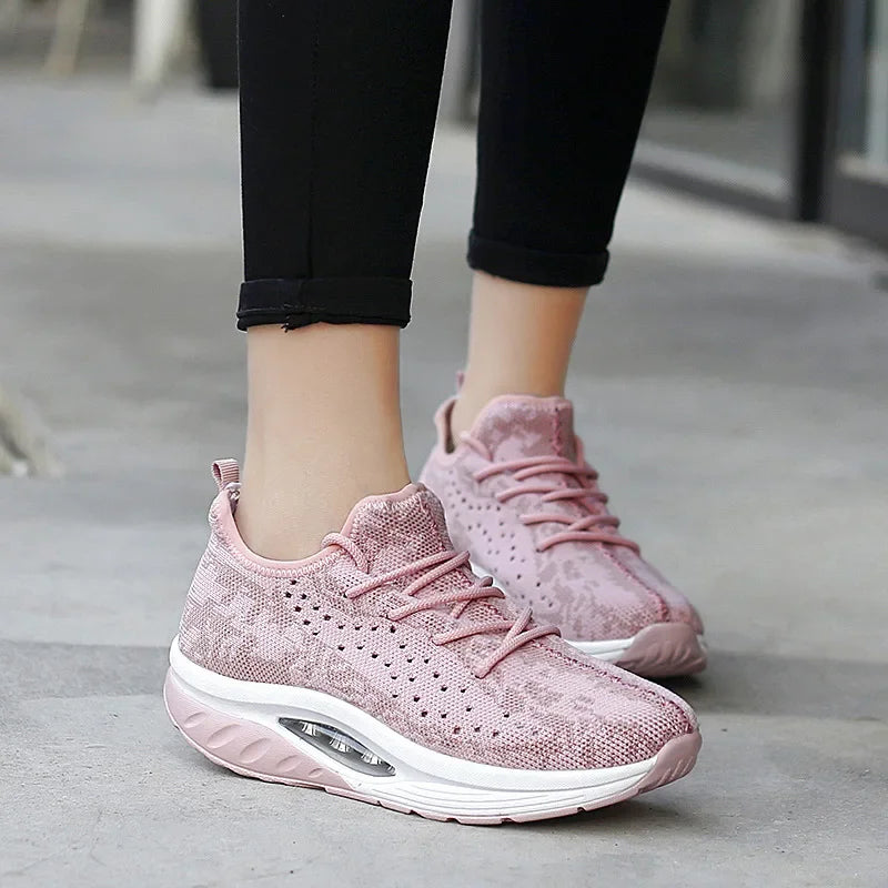 Women's Sneakers Platform Toning Wedge Zapatillas Sports Shoes for Woman Swing Slimming Sneakers Fitness Gym Walking Footwear88