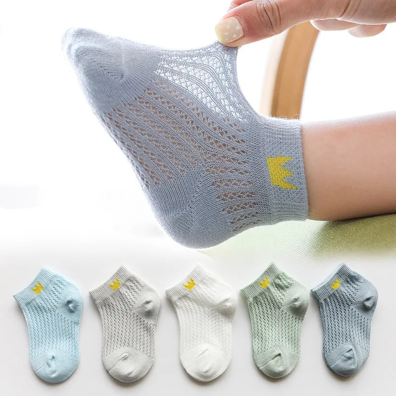 Kids Socks 5 Pairs/Lot Spring Summer Cotton Girls Socks Cute Flowers Pattern for Children Baby Little Girl Clothing Accessories