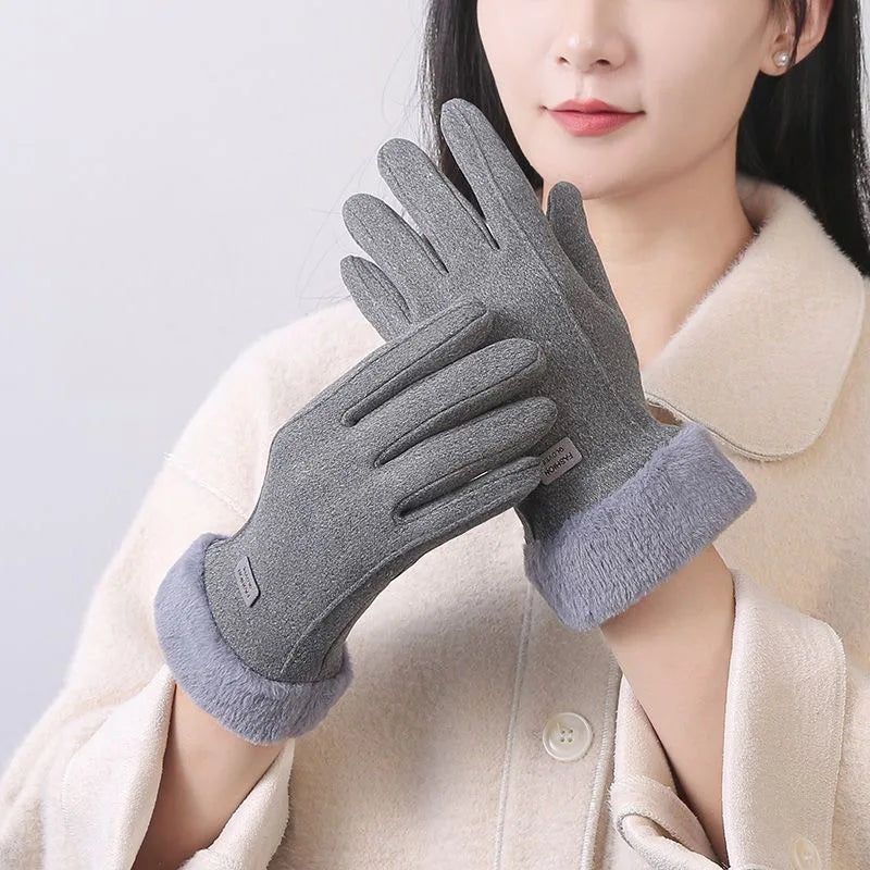 Women's Gloves Warm Windproof Winter Gloves For Women Cold Resistant Touch Screen Gloves Finger gloves Christmas Accessories