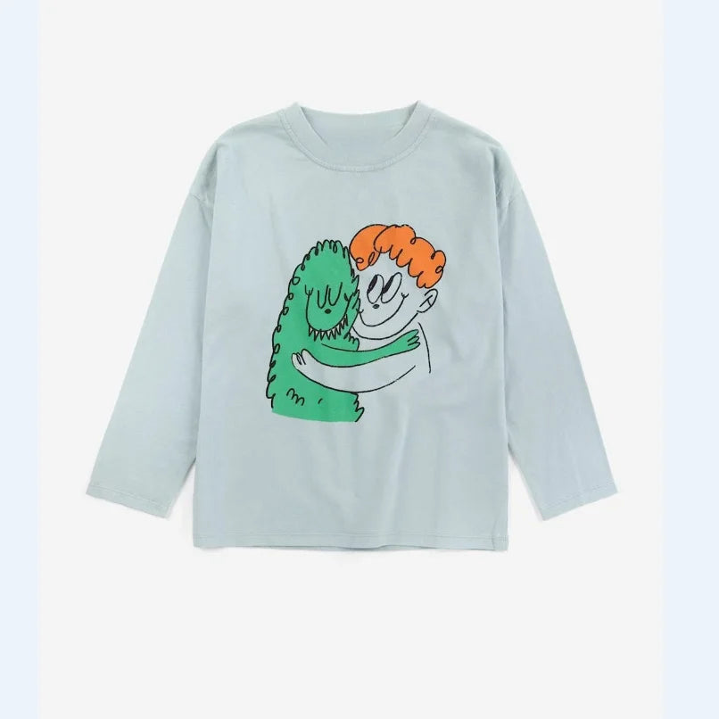 Kids Sweatshirt 2026 Winter New Fashion Plus Fleece Warm Boys and Girls Hooded Sweatshirt Cotton Crew Neck Long Sleeve T-Shirt