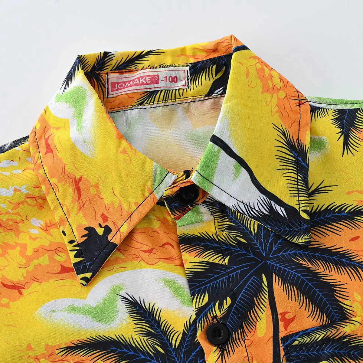 Kids Boys Summer Beach Clothes Set Hawaiian Outfits Print Short Sleeve Shirt with Shorts Bucket Hat Pool Swimwear Beachwear