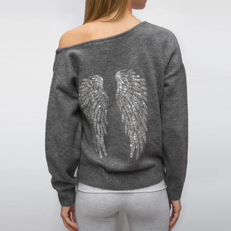 Unique Sequin Angel's Wings Hoodies Casual Comfortable Style Loose Pullovers Slimming Yoga Pant Set 2026 New Popular Lady Suit