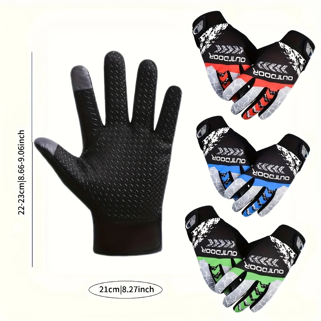 Men's Outdoor Sports Gloves - Breathable and Lightweight Design, with Adjustable Wrist Clasp, Providing Durable and Reinforced P