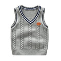 School Uniform Autumn Children's Vest Sweater Kids Knitted Pullover Outerwear Coat For Teen Boys Girls 2-6 Years Tops Waistcoat