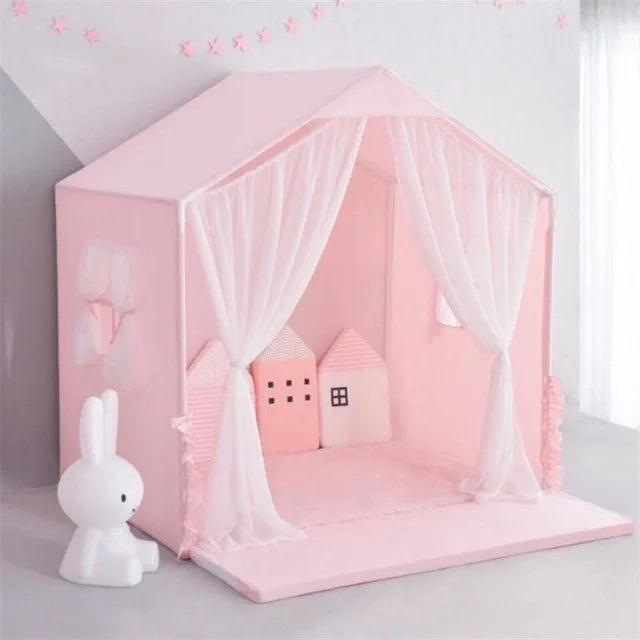 Cute Pet Cat Bed Detachable Pink Cat Tent House Dog Bed Comfortable Indoor Kitten Princess Mattress Dog Kennel Pets Supplies