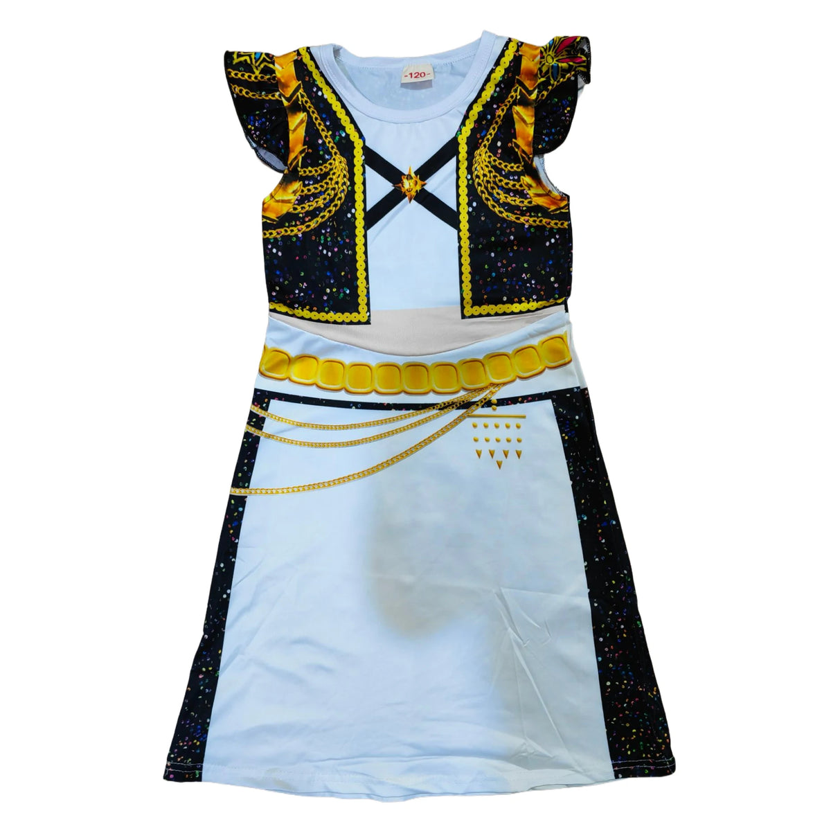 Kids Anime Cosplay Costume Golden Costume Dress Girls Singer Idol Group Perform Stage Show Halloween Birthday Party Fancy Dress