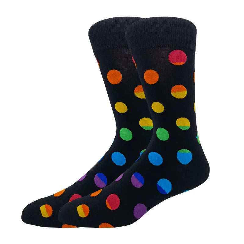 Men's Combed Cotton Fashion Hip Hop Man Woman Socks Harajuku Skateboard oil painting with print Happy Socks Funny Gift
