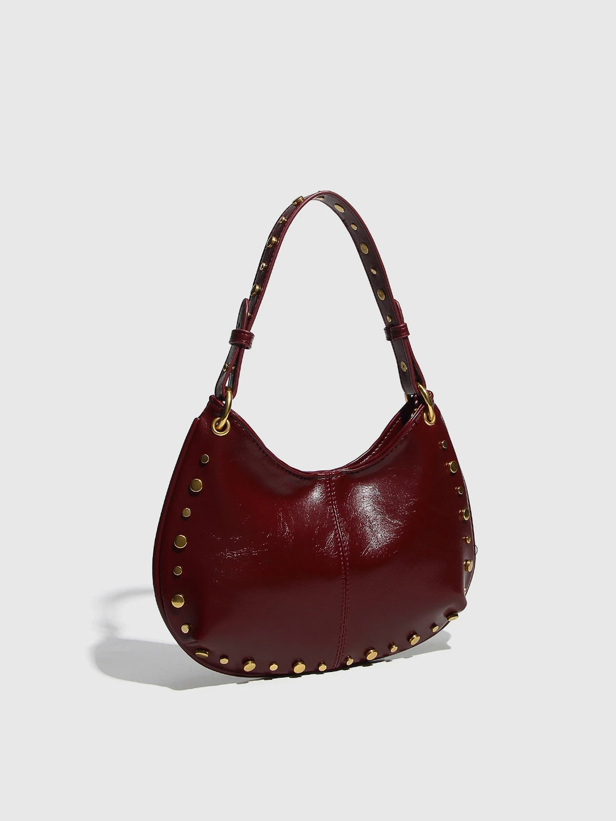 2025 New Fashion Trendy Underarm Bag Riveted Handbag Chain Shoulder Bag Boston Crossbody Bag