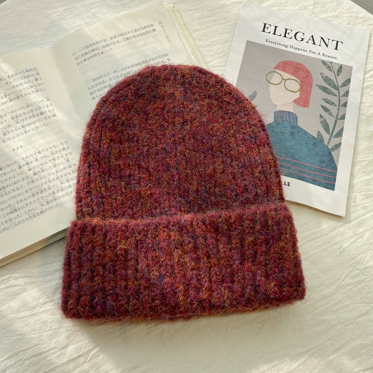 Knitted  Women's Autumn and Winter Retro Hats Warm Thickeneded Ear Protection Hat Fashionable Winter Mixed Color Hat for Men