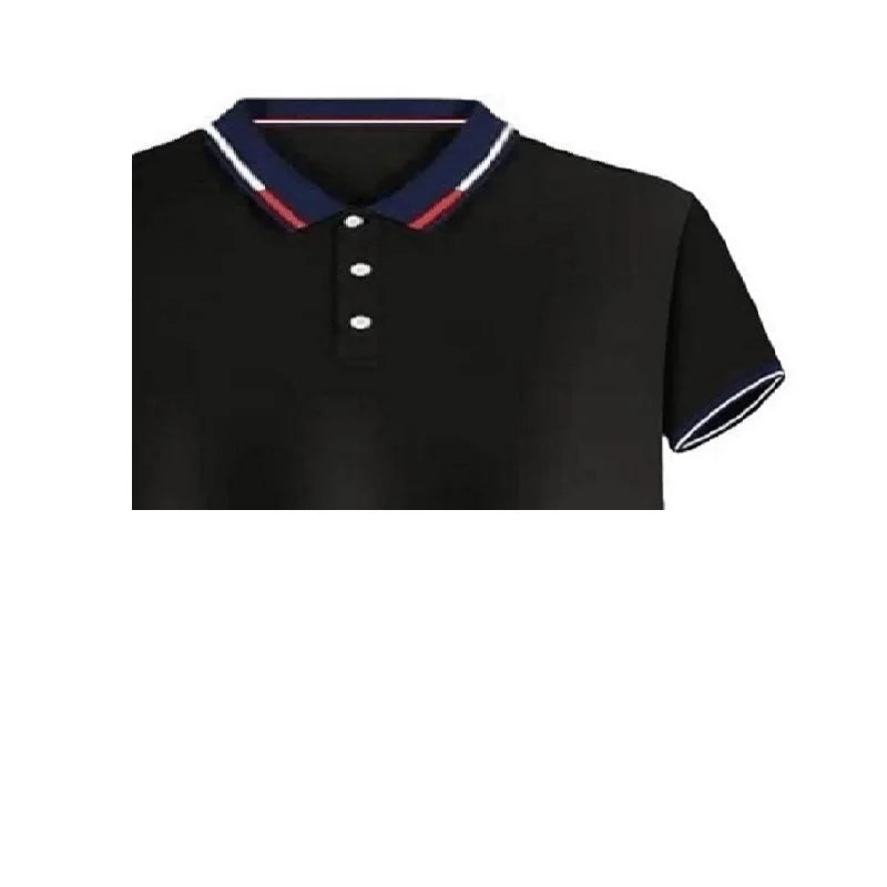 Men's new top Polo shirt T-shirt Summer men's short sleeve color lapel casual fashion white shirt T-shirt men's short sleeve