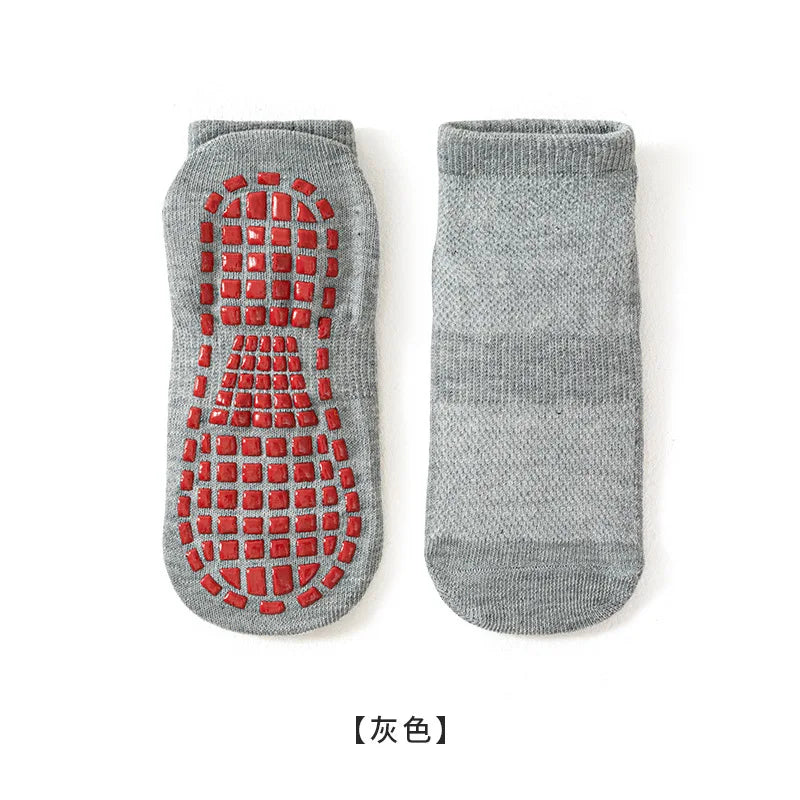 Fashion Solid Children Floor Socks Boys Kids Girls Baby Non Slip Silicone Toddler Socks Breathable Versatile Parent-child Socken