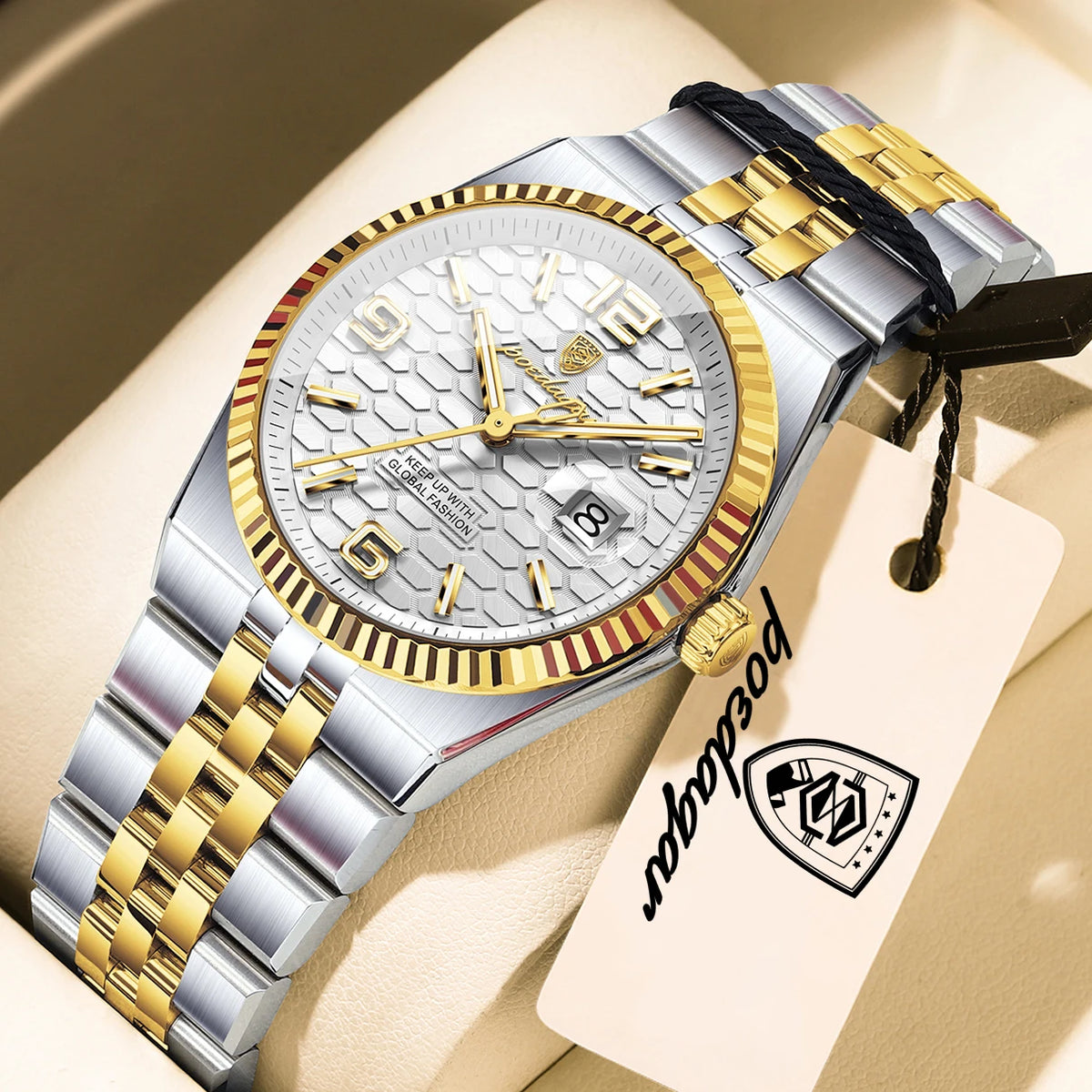 POEDAGAR Casual Women's Watches Luxury Stainless Steel Date Watch For Woman Luminous Waterproof Quartz Fashion Ladies Wristwatch