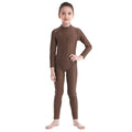 Kids Girls Full Body Suit Gymnastics Bodysuit Ballet Dance Jersey Leotard Jumpsuit Sports Unitard Children Dancewear Sportwear