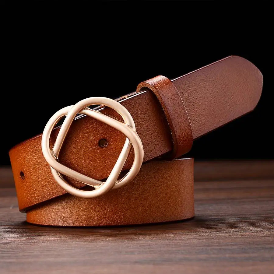 Female Belt New Classic Leather Belts for Women Brand Women Waistband Ceinture Femmes Women Belts  3.3cm Length:95-120cm