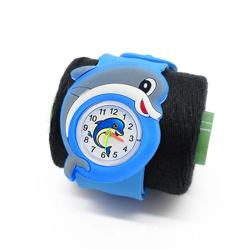 Cartoon Kids Wristwatches Suitable for Boys Girls Slap Bracelet Children Study Time Toy Watches Kindergarten Party Gift