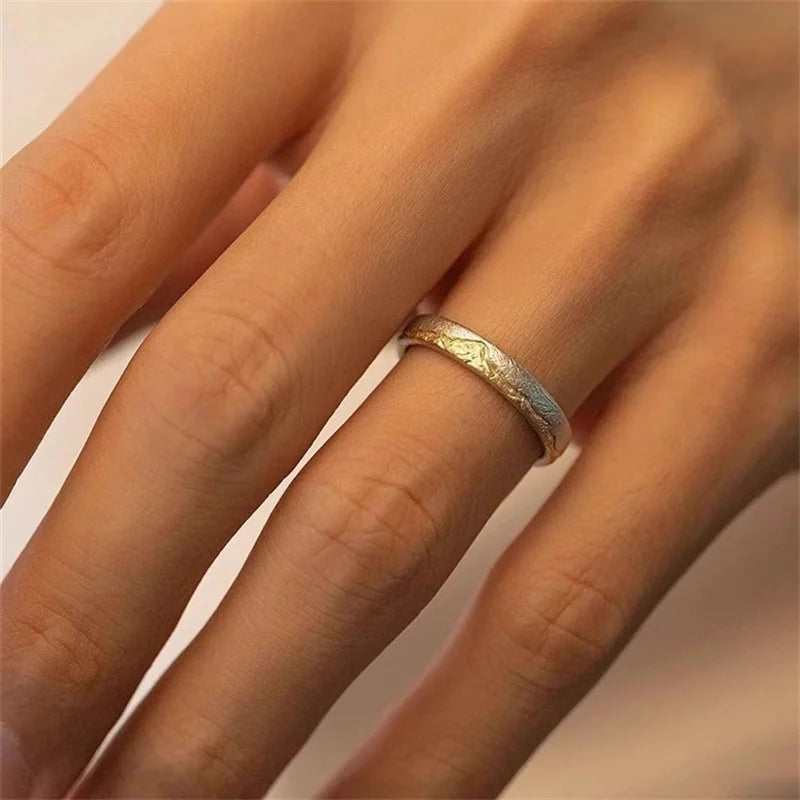 Men Ring 925 Sterling Silver Jewelry Adjustable Trendy Gold Mountain Design Ring Male Index Finger Accessories