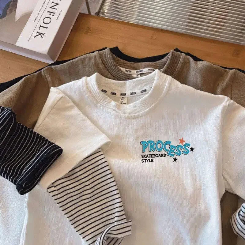 Kids T-shirts 2026 Spring Autumn Children Tees Long Sleeve Tops for Boys Cartoon Toddler Blouse Baby Clothes 1-6T