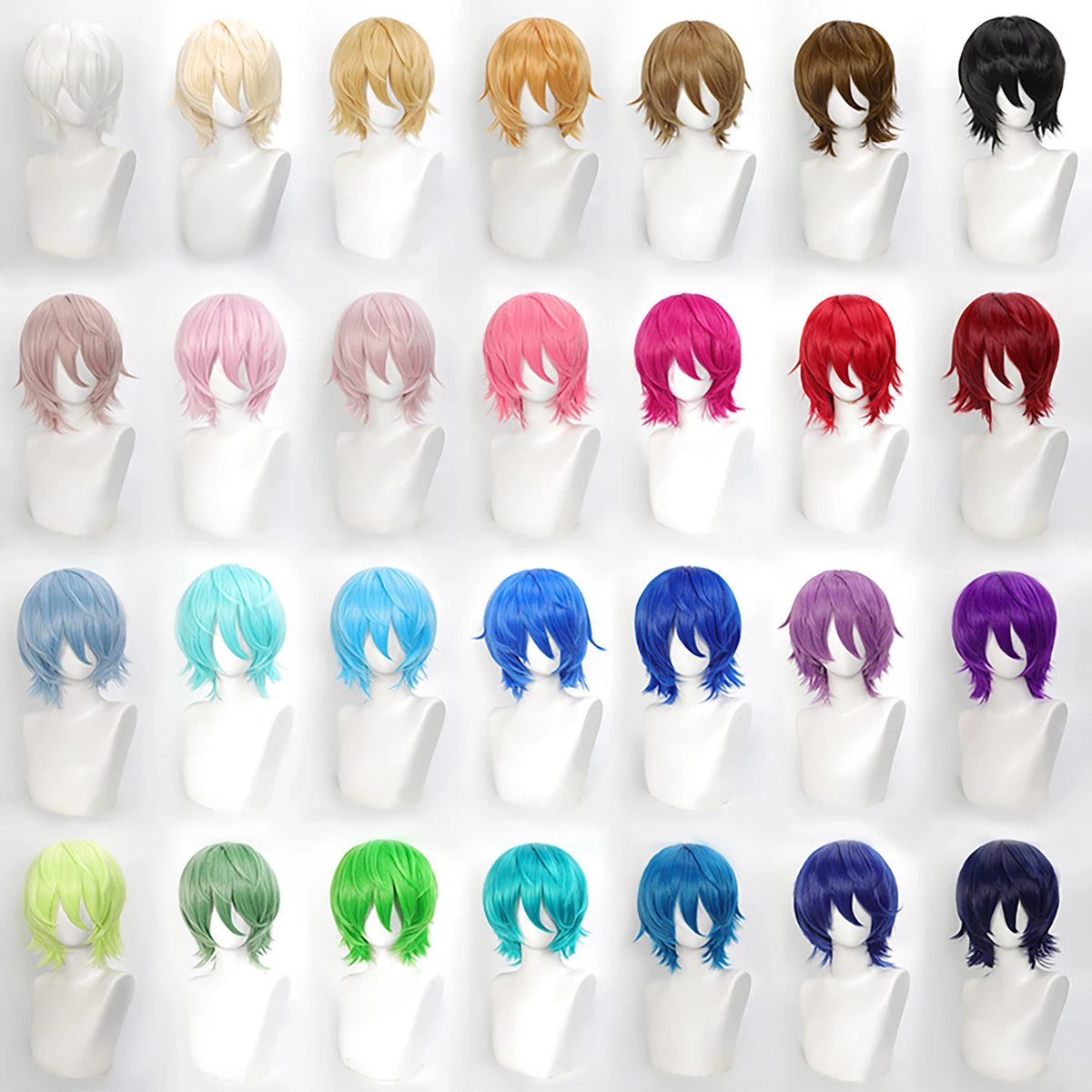 Short Wavy Bob Synthetic Wig with Air Bangs Heat Resistance Shoulder Length Curled 14inch Wigs for Daily Use Cosplay for Women