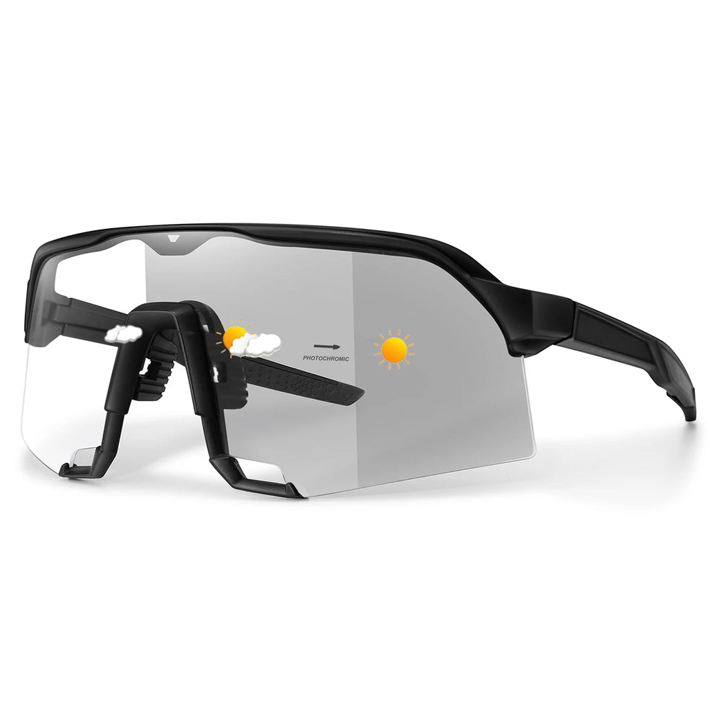 Photochromic Sunglasses for Men Women Outdoor Mtb Bicycle Cycling Running Eyewear Windproof Goggles Oversize Shades