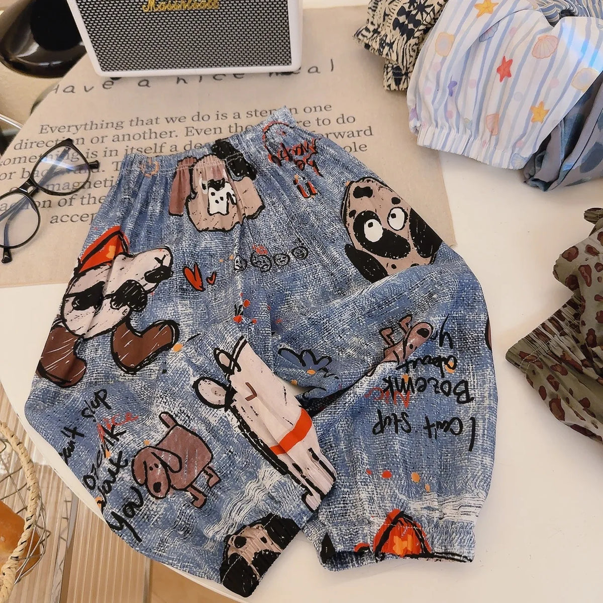 Kids Long Pants Summer Korean Style Loose Fit Boys Casual Mosquito-Proof Pants For Girls