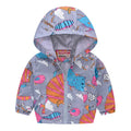 2023 Kids Clothes Boys Jackets Children Hooded Zipper Windbreaker Baby Fashion Print Coat Infant Waterproof Hoodies For Girls