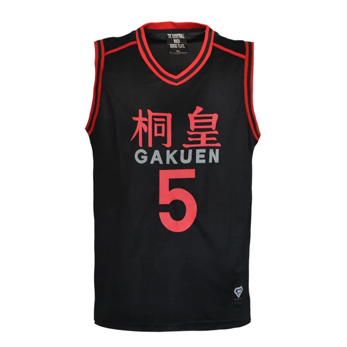 Anime Kuroko No Basket Basuke Cosplay GAKUEN School Uniform Aomine Daiki Basketball Jersey Sportswear T Shirt Costume