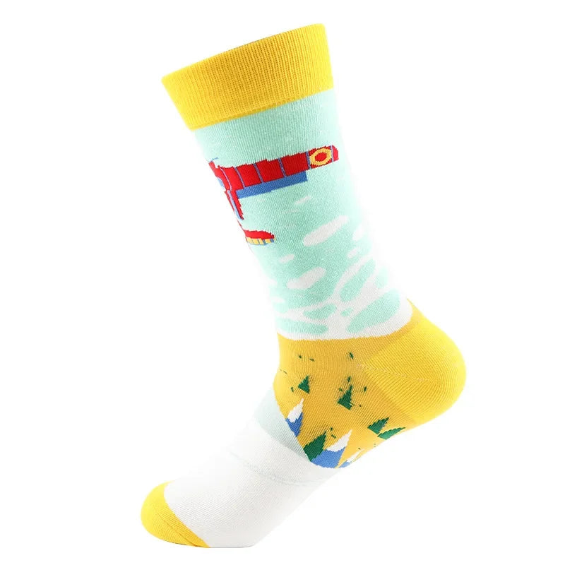 Cute Women Socks Cartoon Animal Food Fruit Socks Kawaii Funny Trendy Socks Happy Harajuku Casual Autumn Spring Stocking