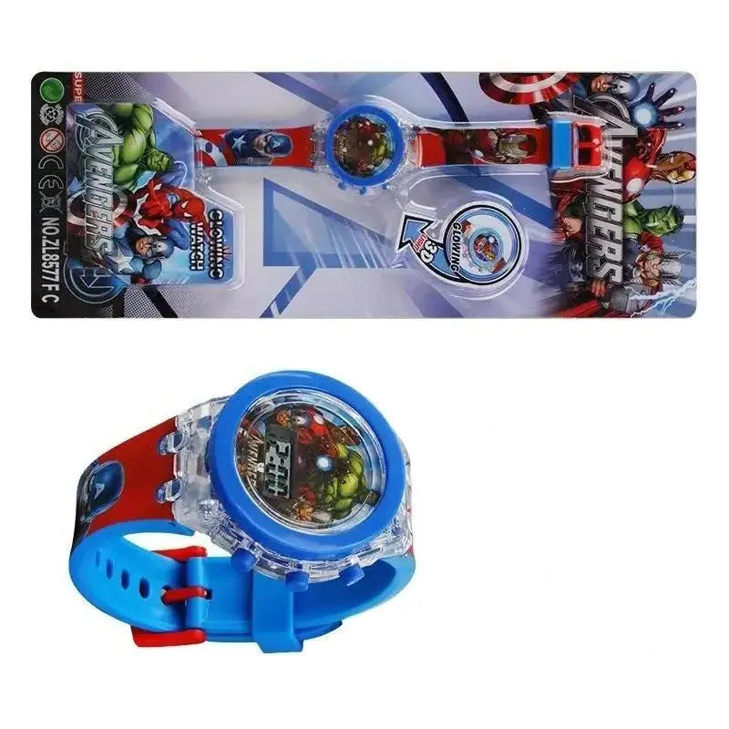Anime Flash Spider Man Hulk Children's Watch Boy Cartoon Avenger Children's Watch Boy Girl Student Clock Gift